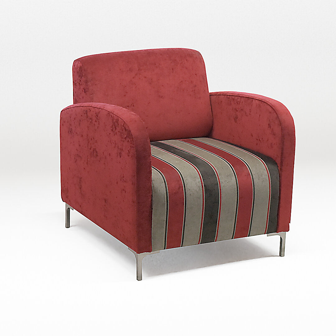 Accent Chair (Red with Stripes)