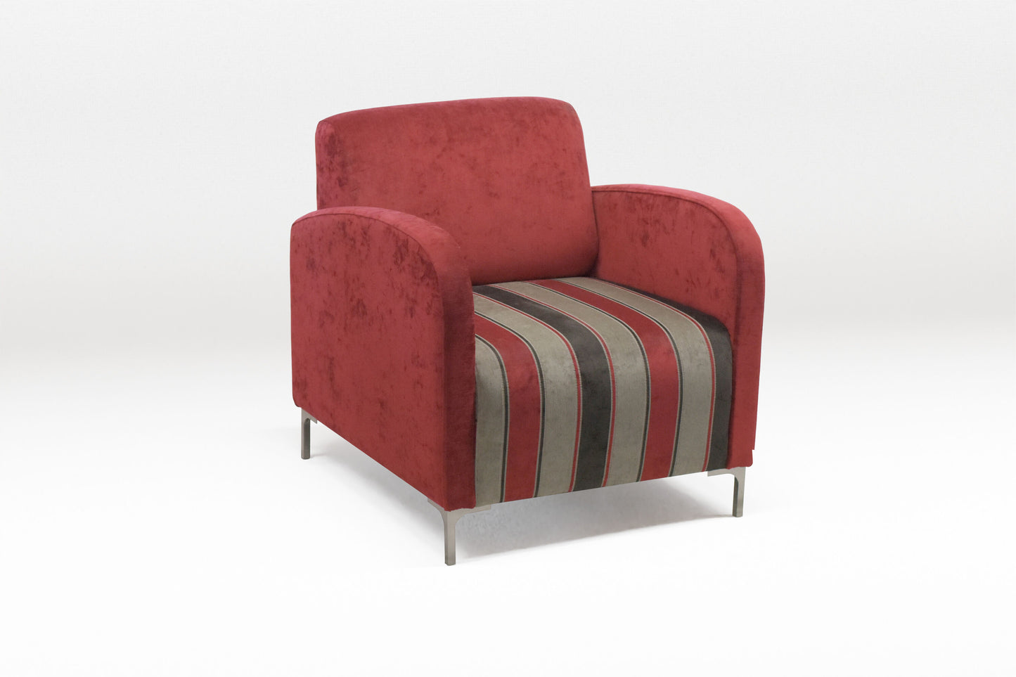 Accent Chair (Red with Stripes)