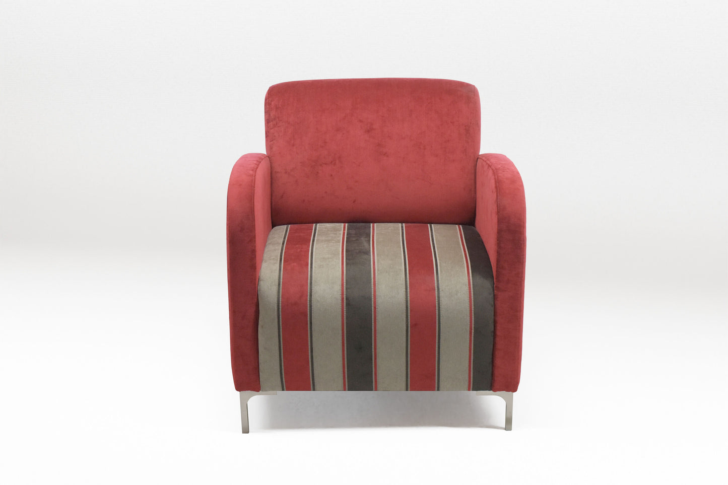 Accent Chair (Red with Stripes)