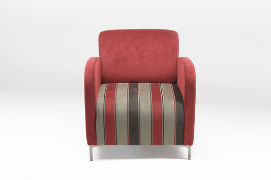 Accent Chair (Red with Stripes)