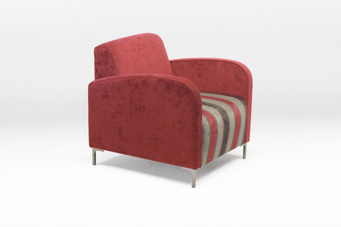 Accent Chair (Red with Stripes)