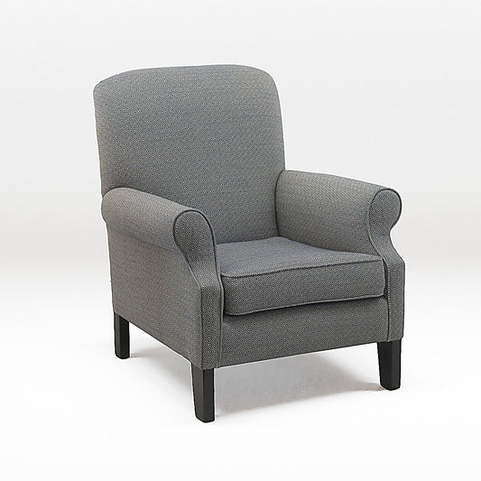 Grey Rolled-Arm Chair