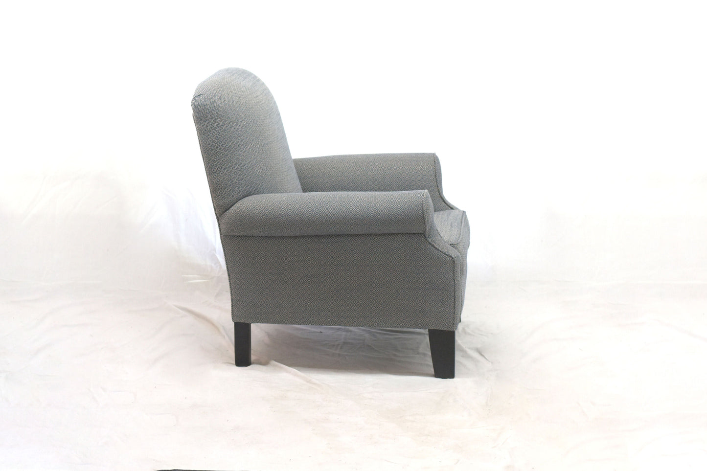 Grey Rolled-Arm Chair