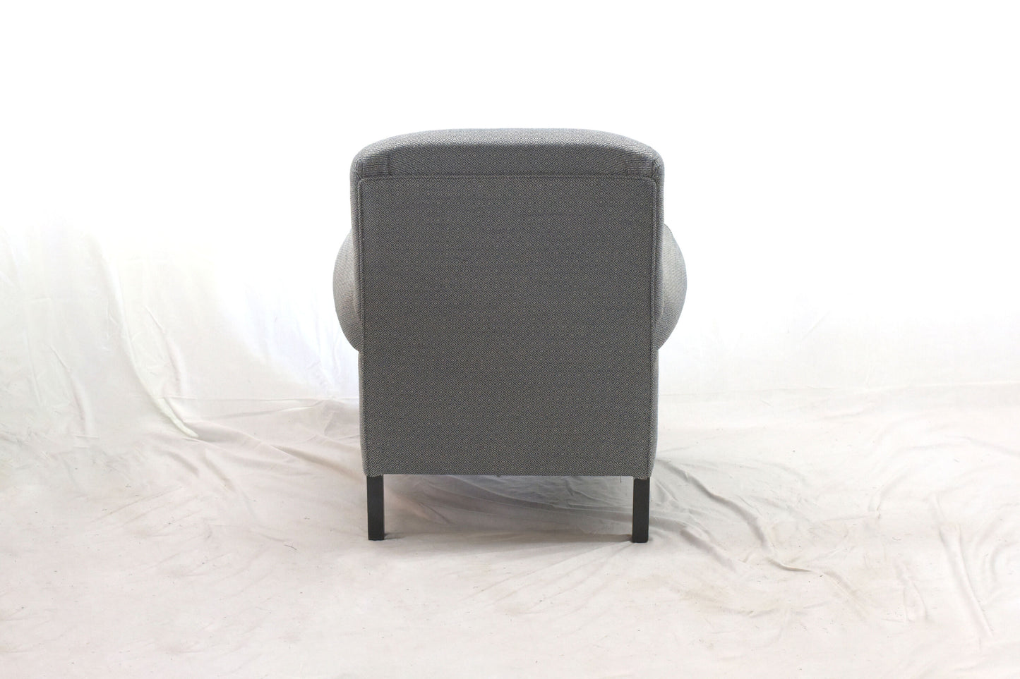 Grey Rolled-Arm Chair