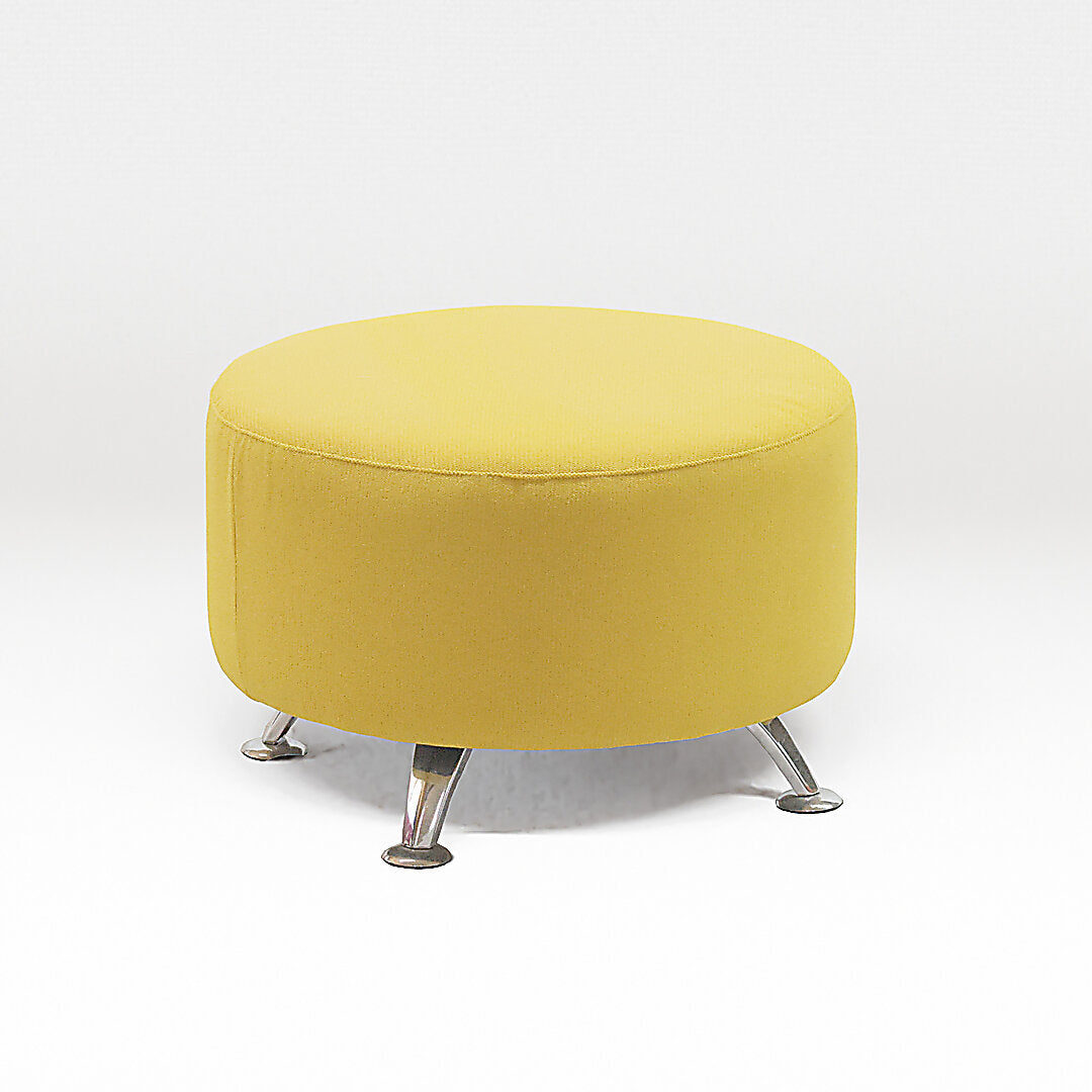 Ottoman with Legs (Yellow Fabric)