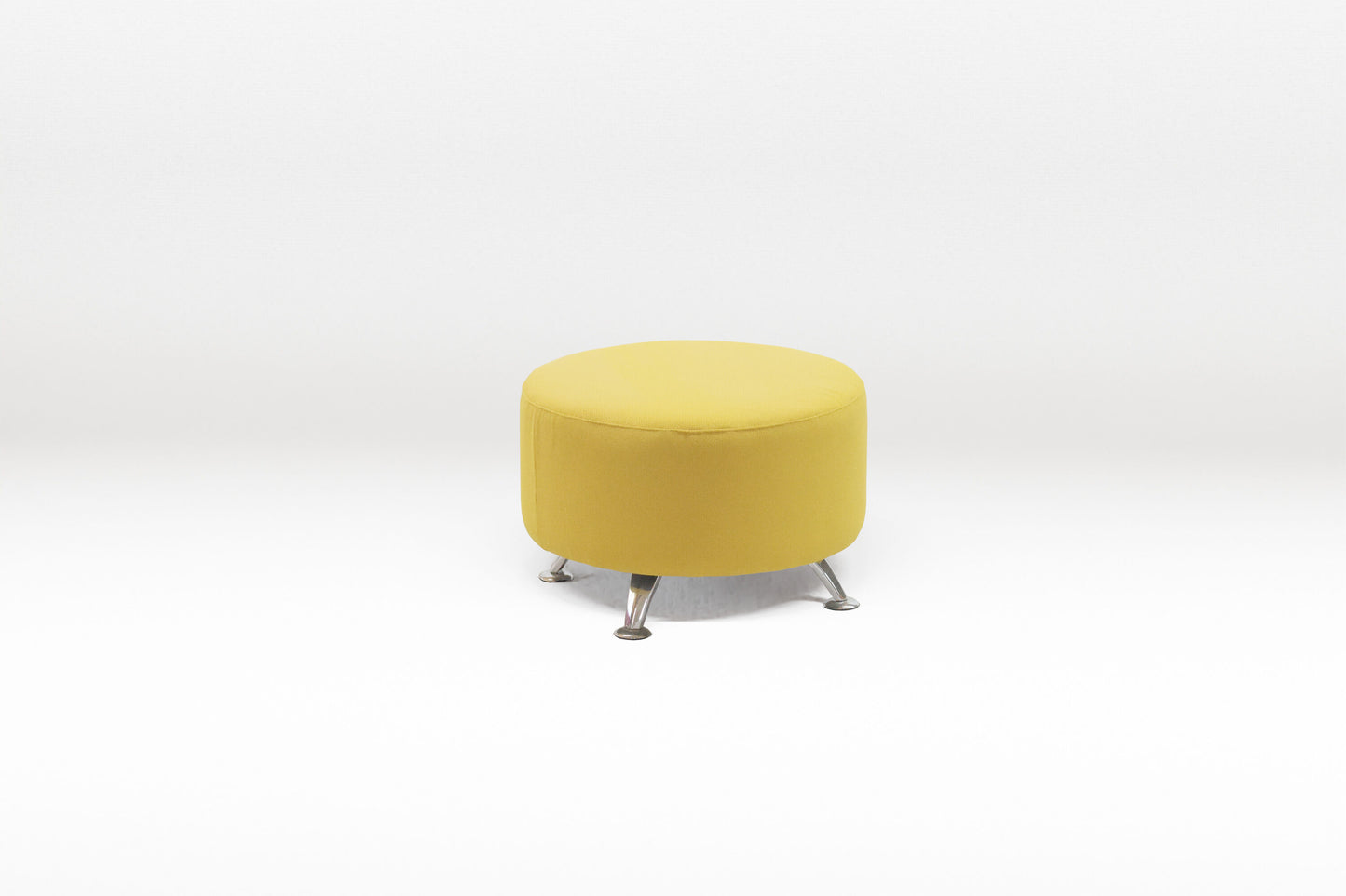 Ottoman with Legs (Yellow Fabric)