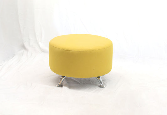 Ottoman with Legs (Yellow Fabric)