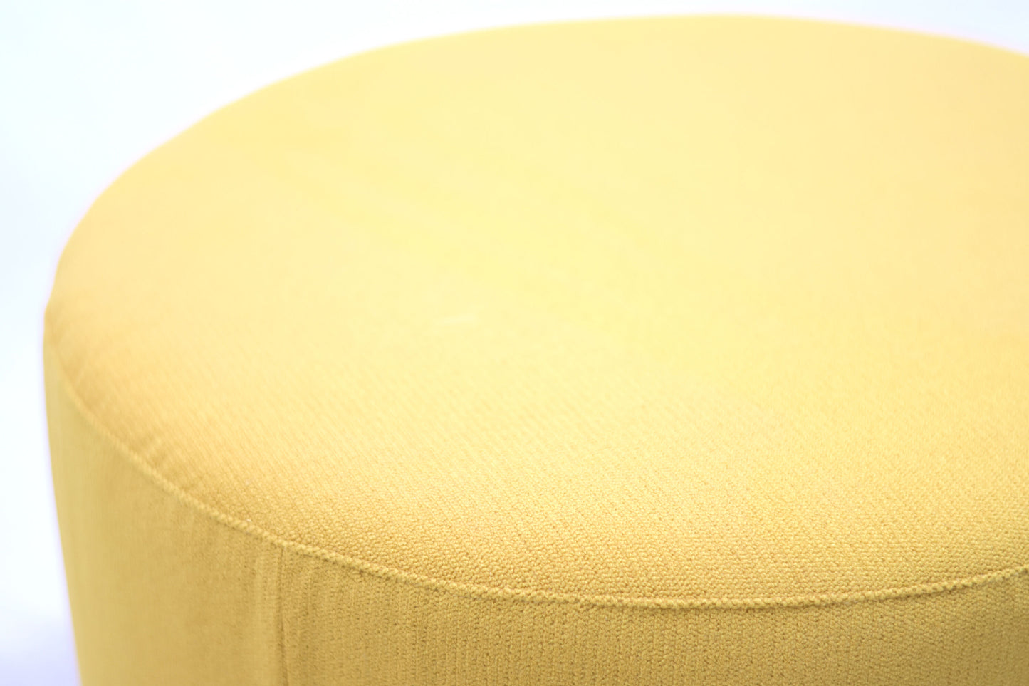 Ottoman with Legs (Yellow Fabric)