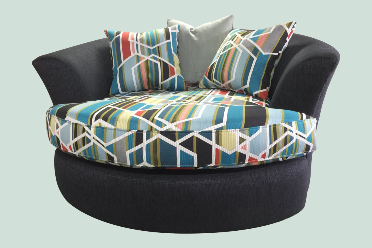 Oversized Round Swivel Chair